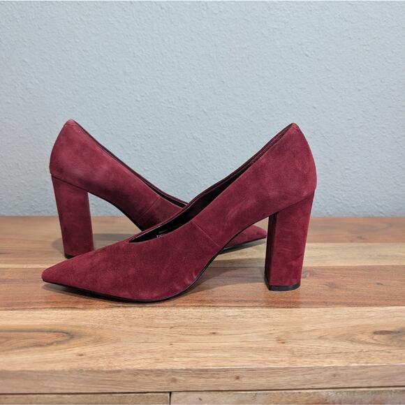 Jeffrey Campbell Potent Pointed Toe Pumps Suede Heels - Picture 8 of 9